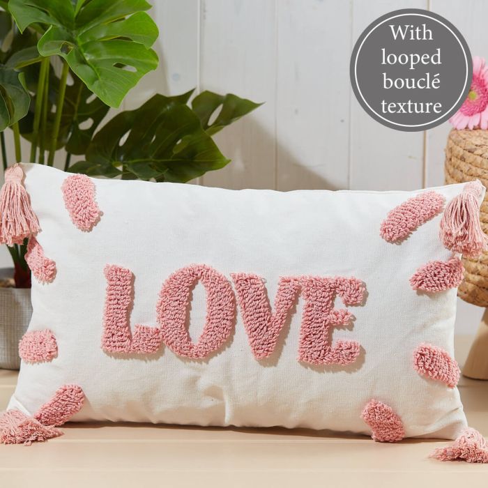 Pink love pillow hotsell