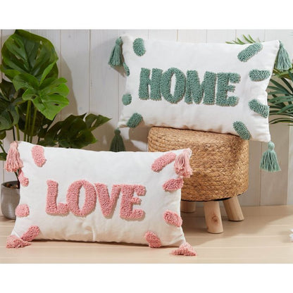 Sage Green Home Boucle Cushion