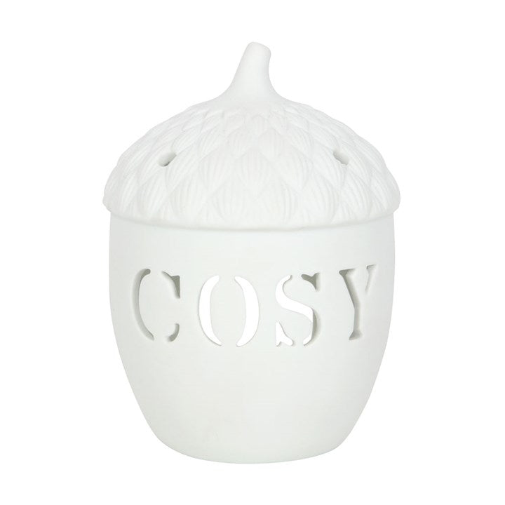 White Acorn Tealight Holder - Penny Rose Home and Gifts
