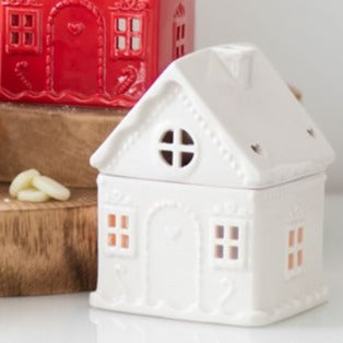White Gingerbread House Wax Burner