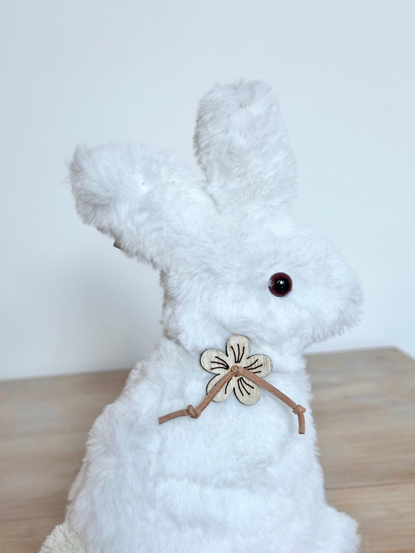 White Fluffy Bunny Ornament