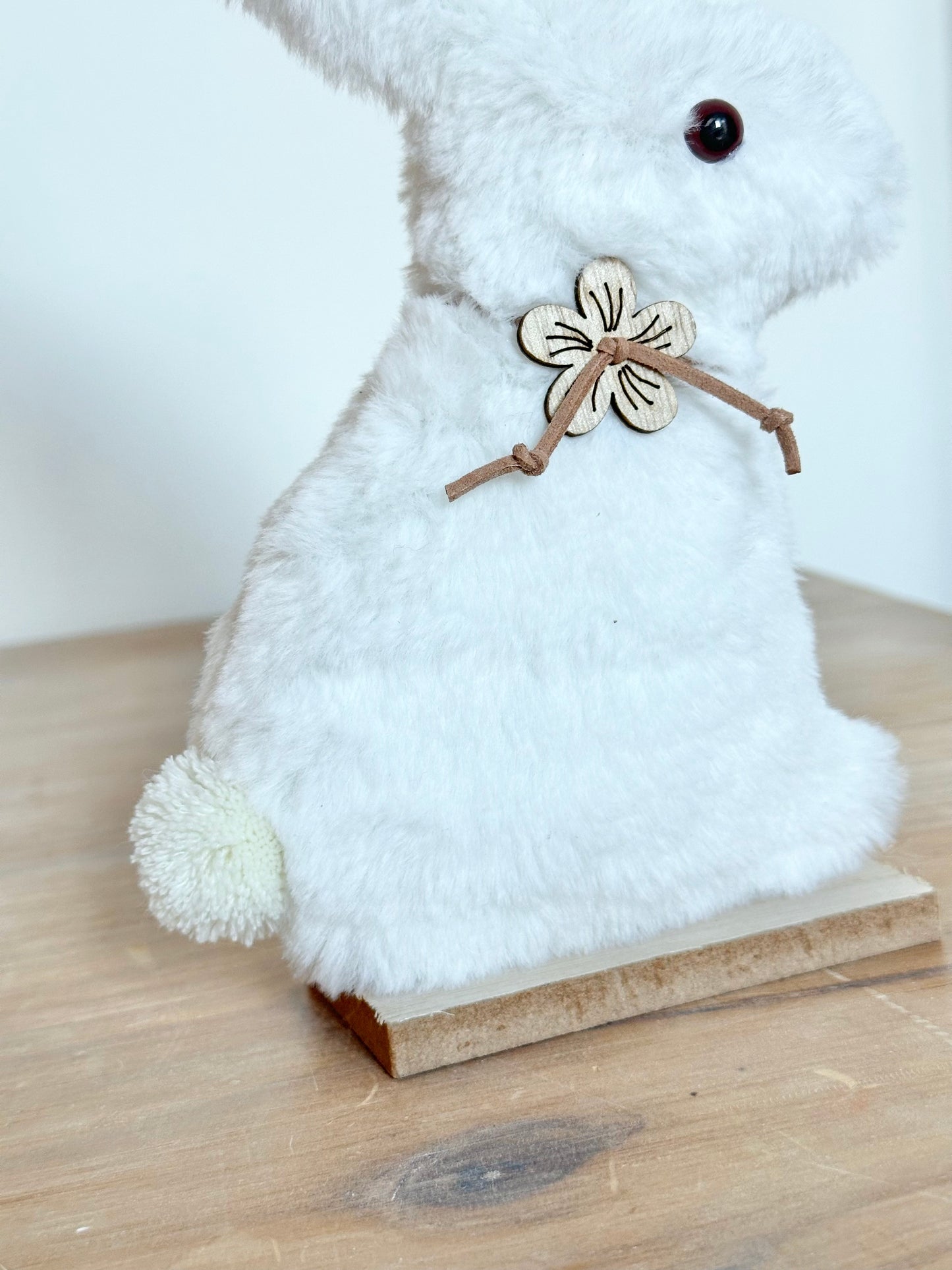 White Fluffy Bunny Ornament