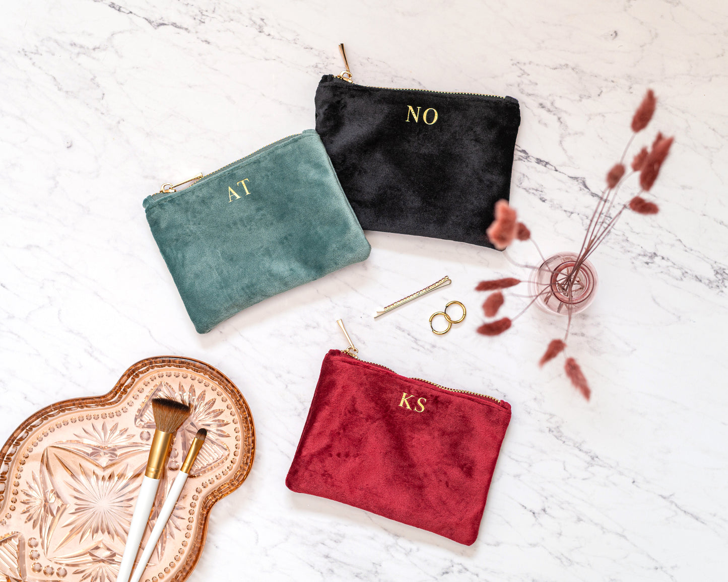 Personalised Velvet Coin Purse - 7 Colours