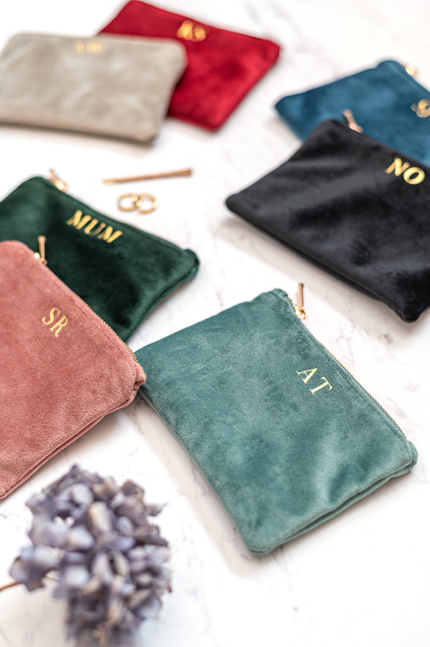 Personalised Velvet Coin Purse - 7 Colours