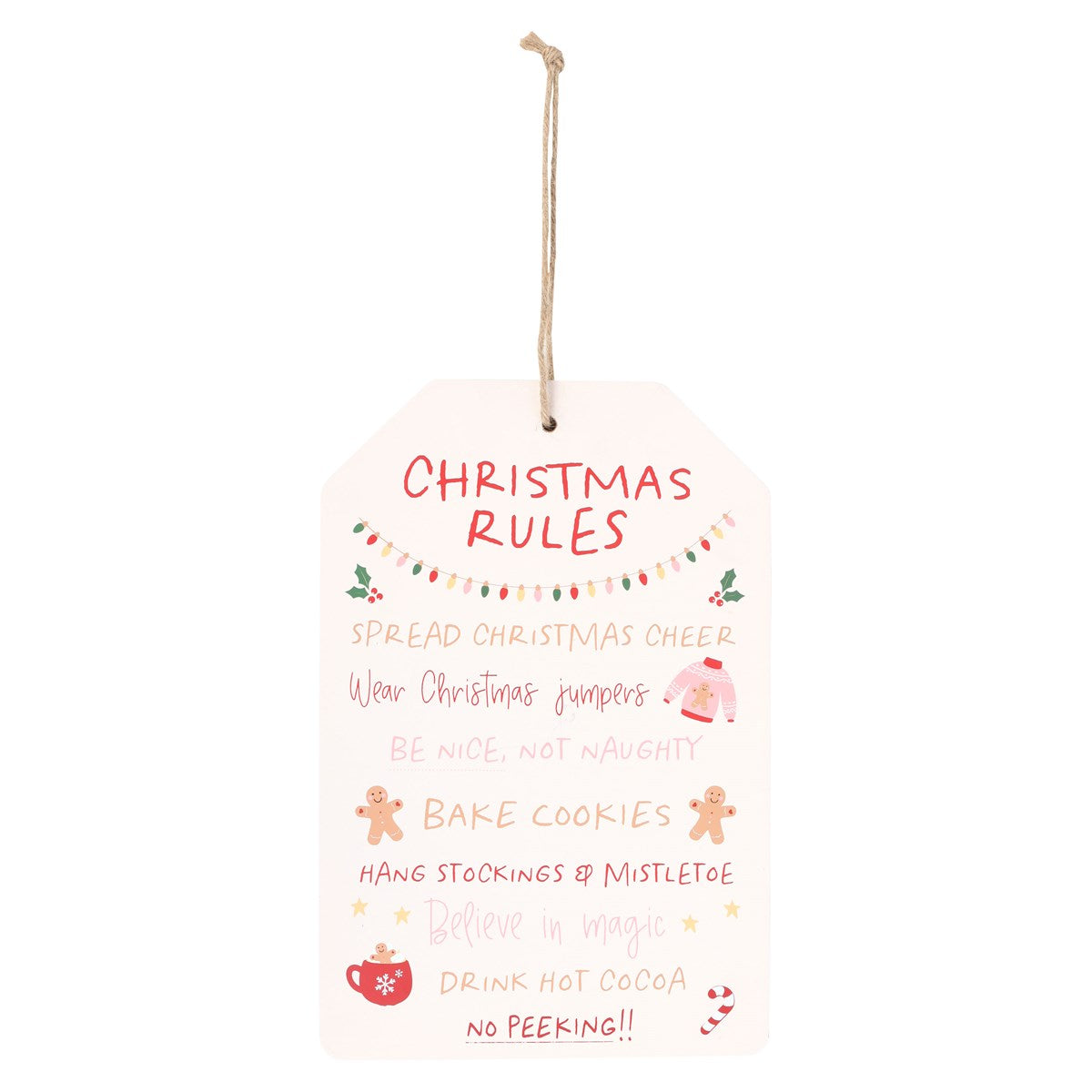 Sugarplum Christmas Rules Sign