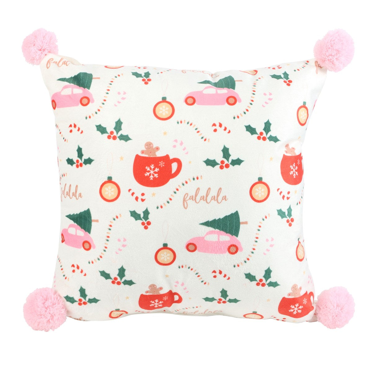 Sugarplum Christmas Pompom Cushion