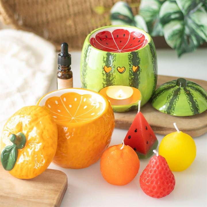 Set Of Four Fruit Shaped Candles