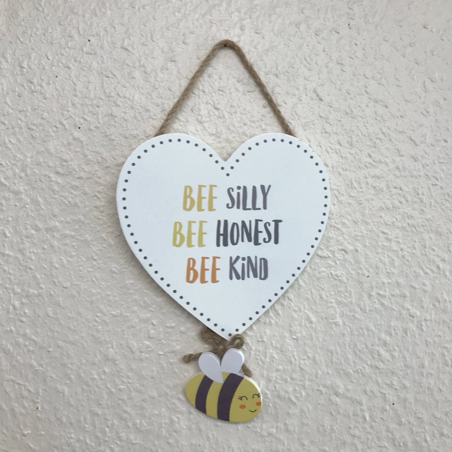 Bee Silly Bee Honest Bee Kind Hanging Wall Plaque