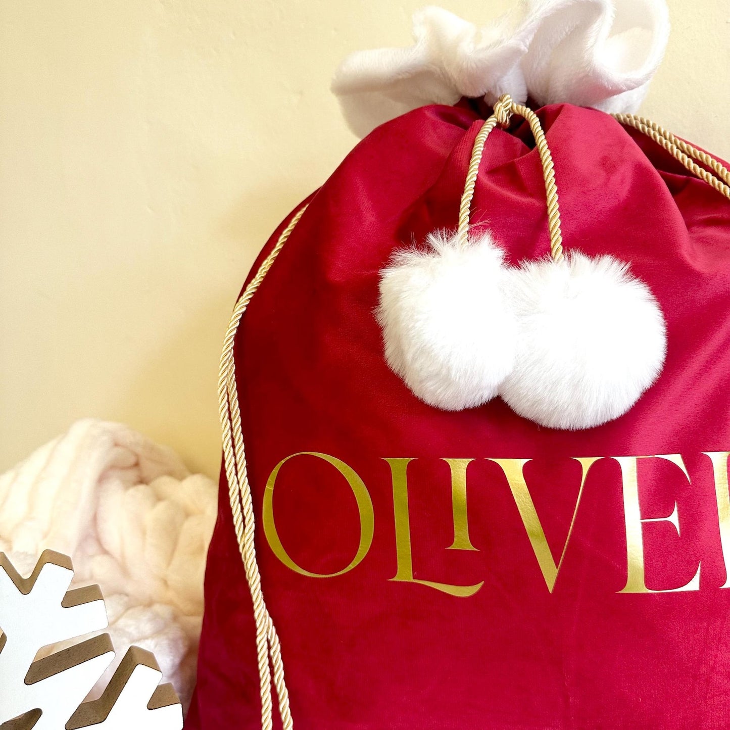 Personalised Velvet Christmas Sack