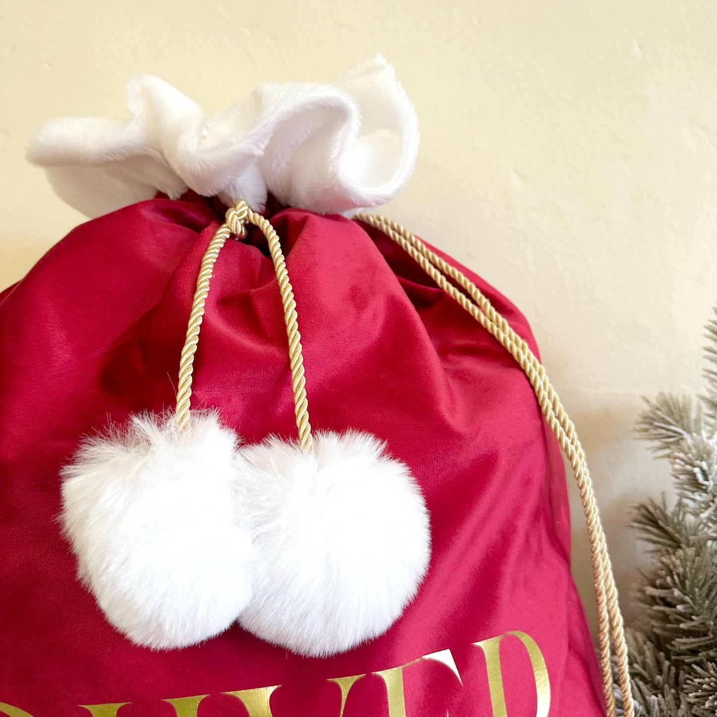 Personalised Velvet Christmas Sack