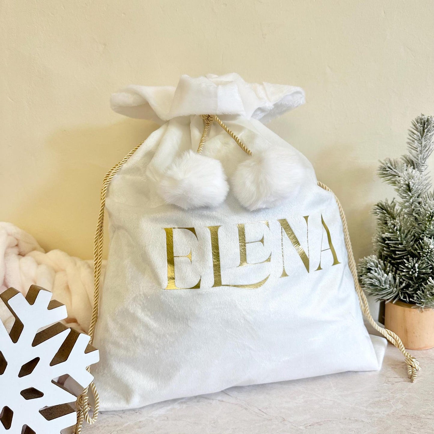 Personalised Velvet Christmas Sack