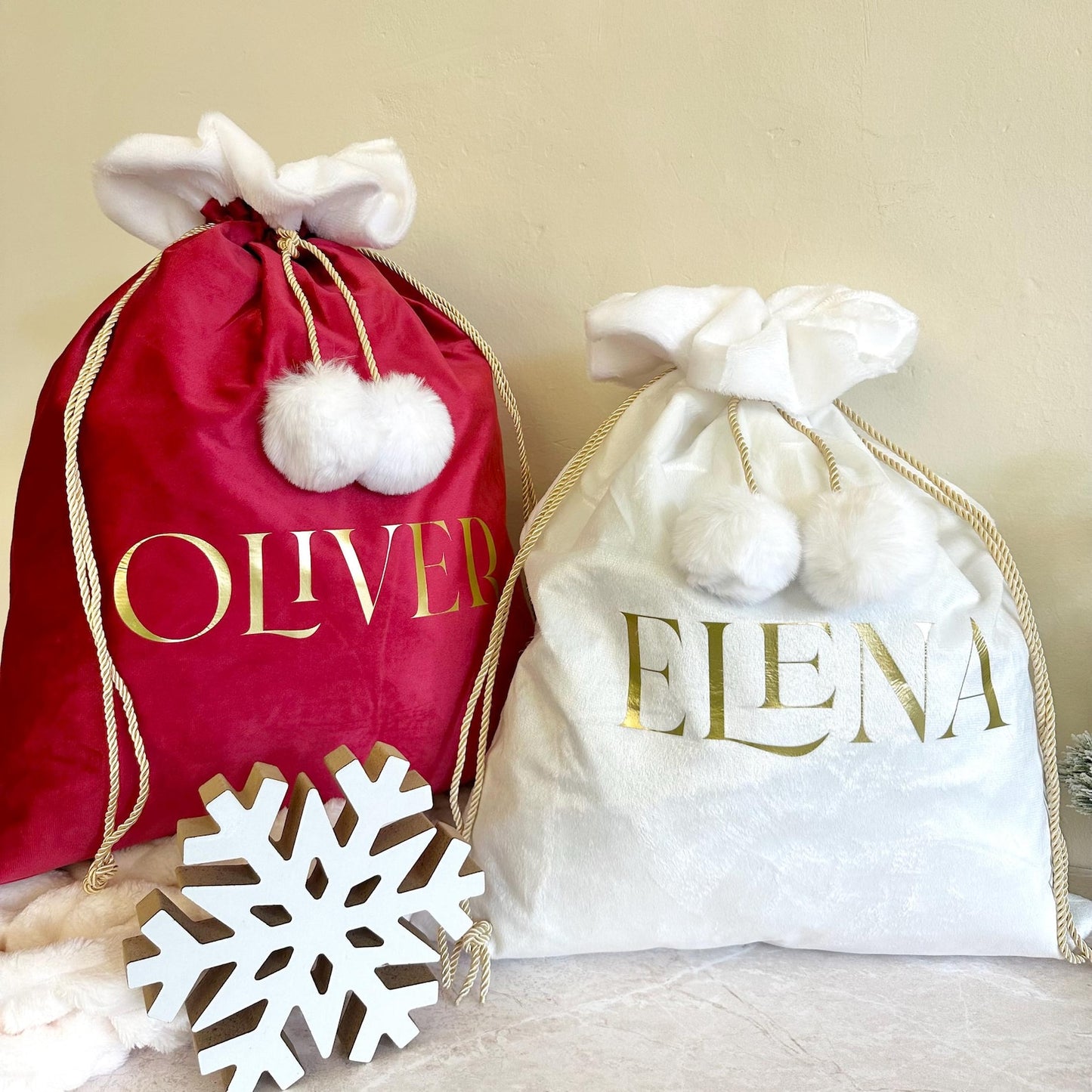 Personalised Velvet Christmas Sack