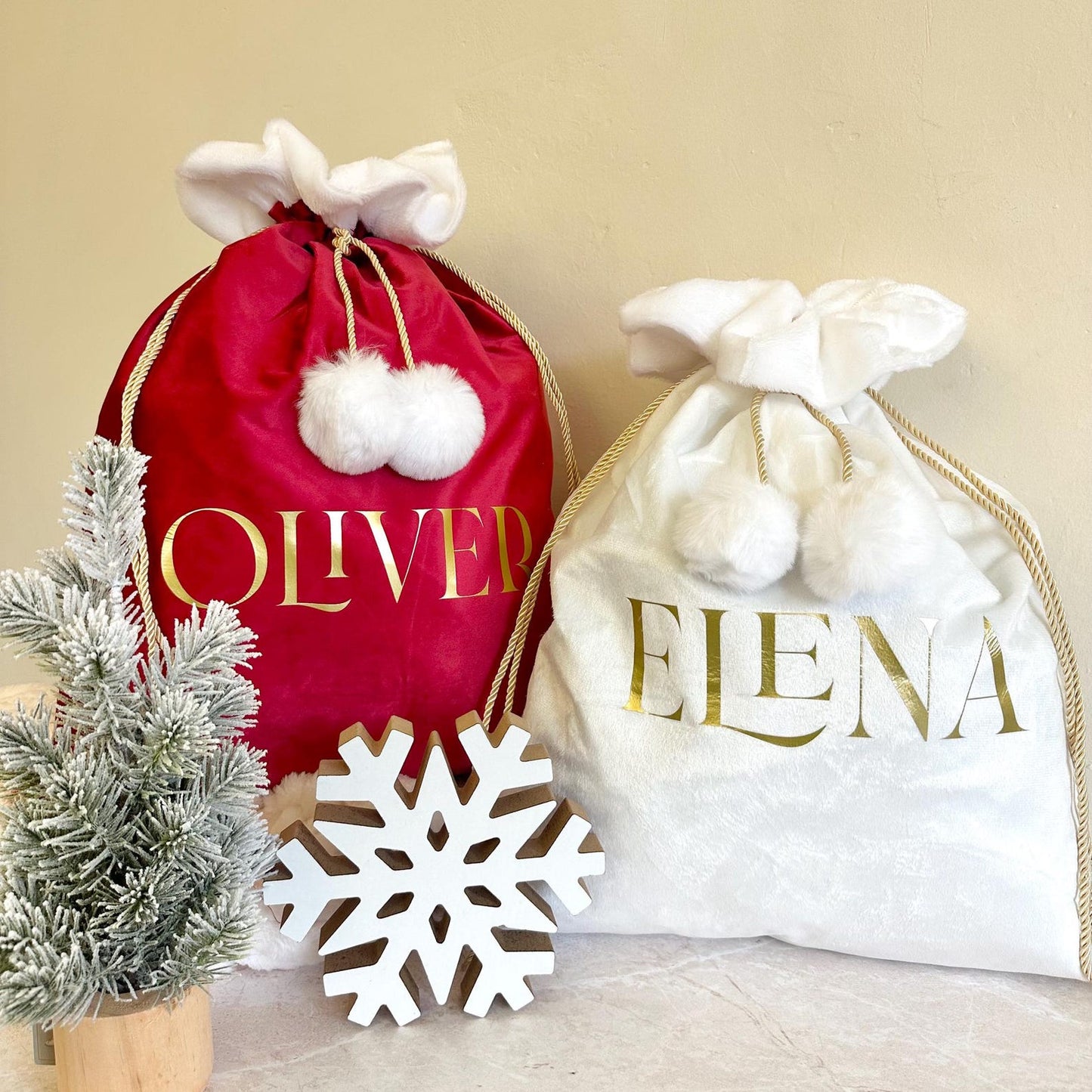 Personalised Velvet Christmas Sack