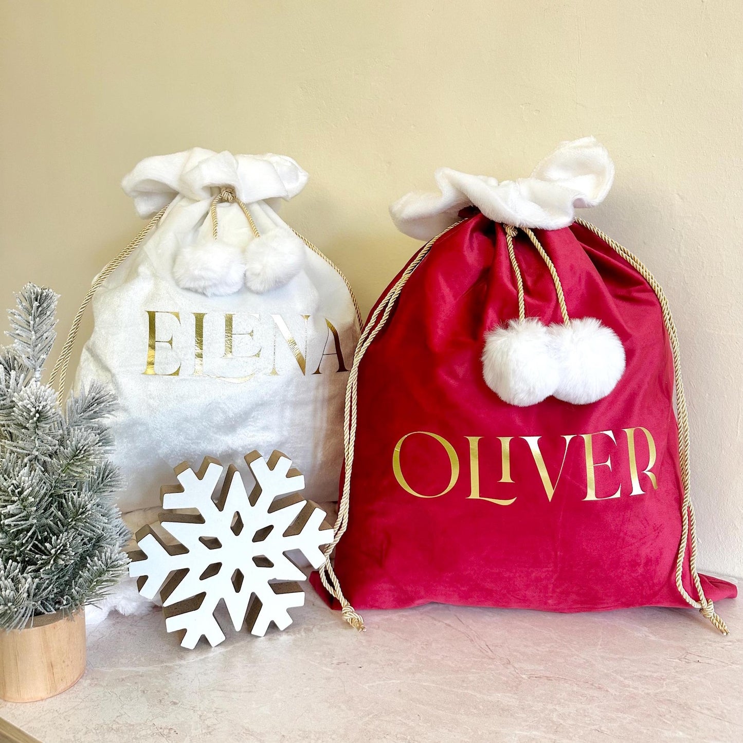 Personalised Velvet Christmas Sack