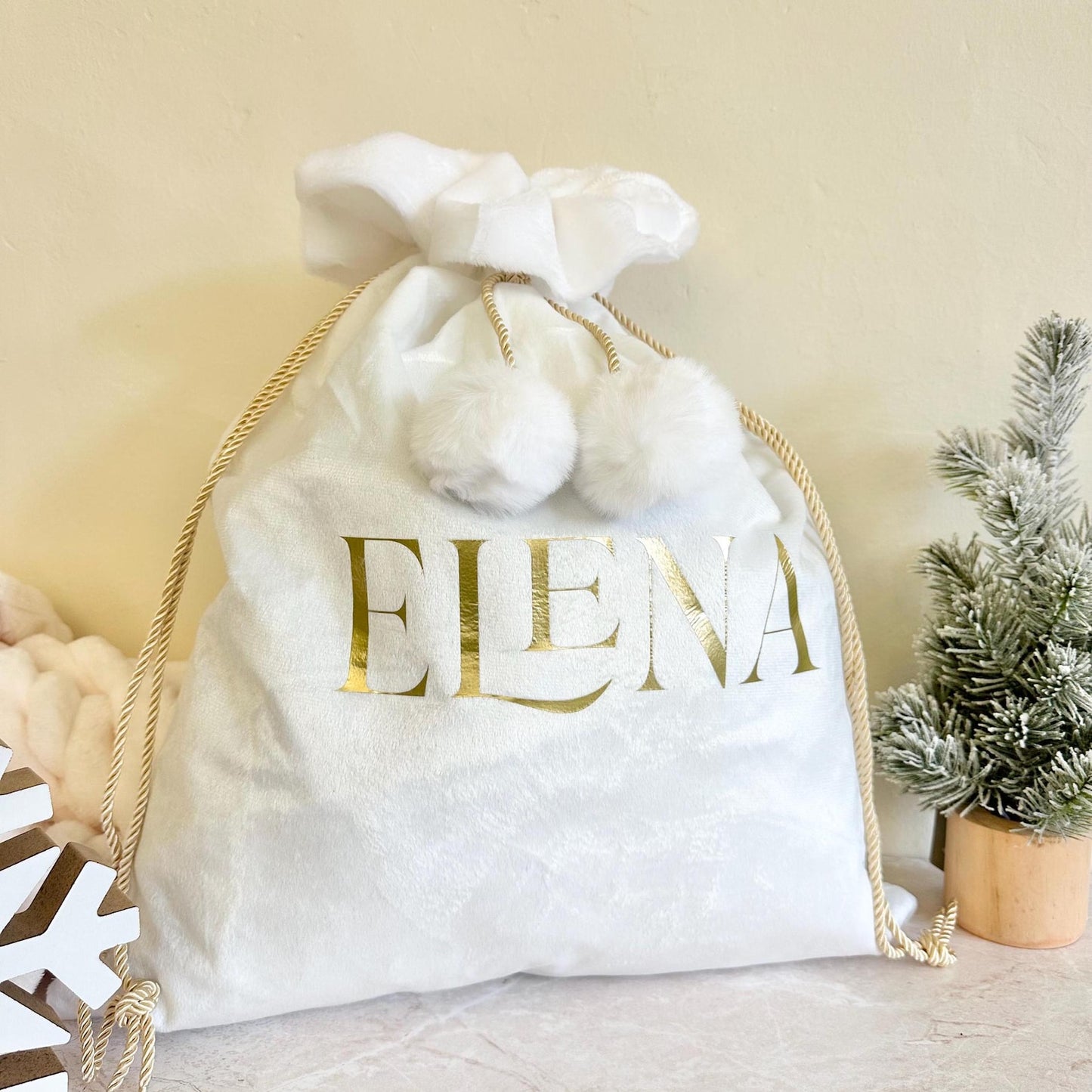 Personalised Velvet Christmas Sack