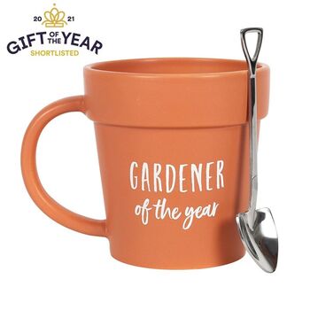 Gardener Of The Year Pot Mug And Shovel Spoon