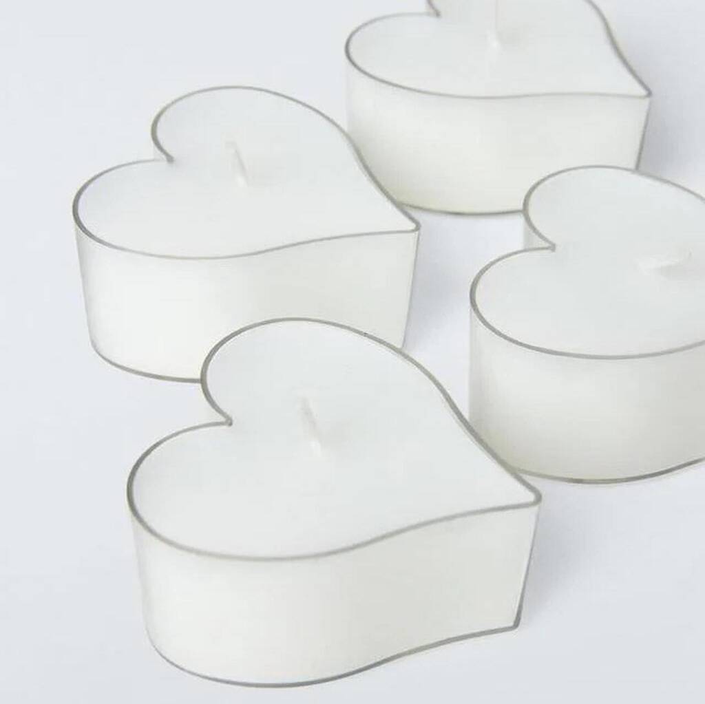 Large Heart Shaped Tea Light Candles
