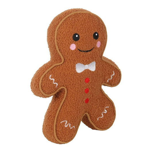 Gingerbread Man Bouclé Cushion