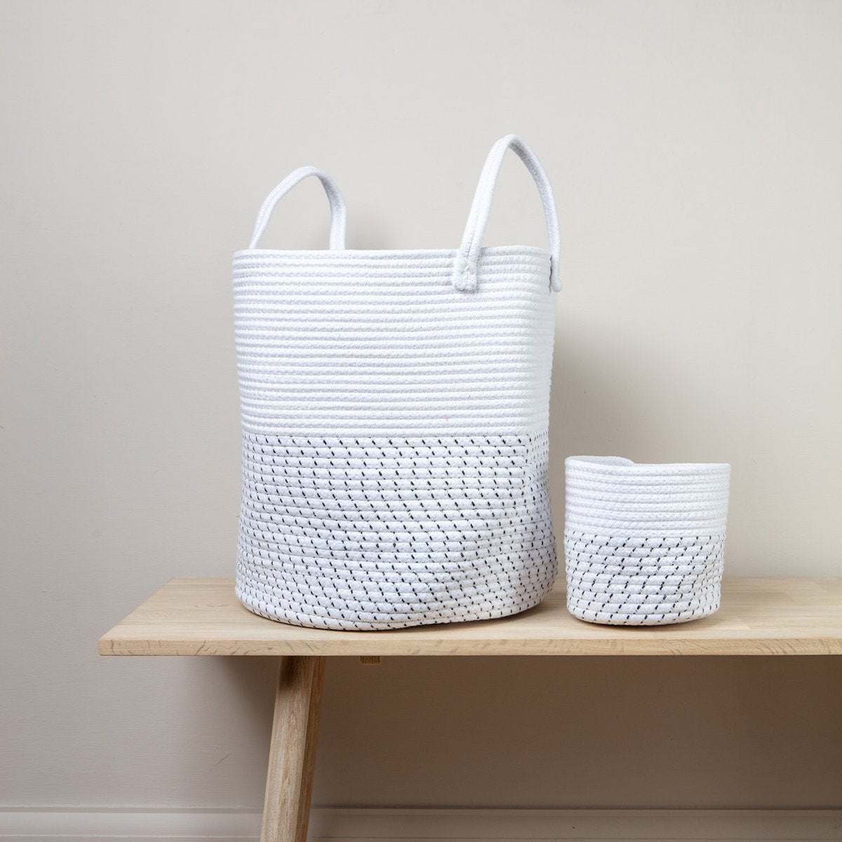 White Rope Basket - Penny Rose Home and Gifts