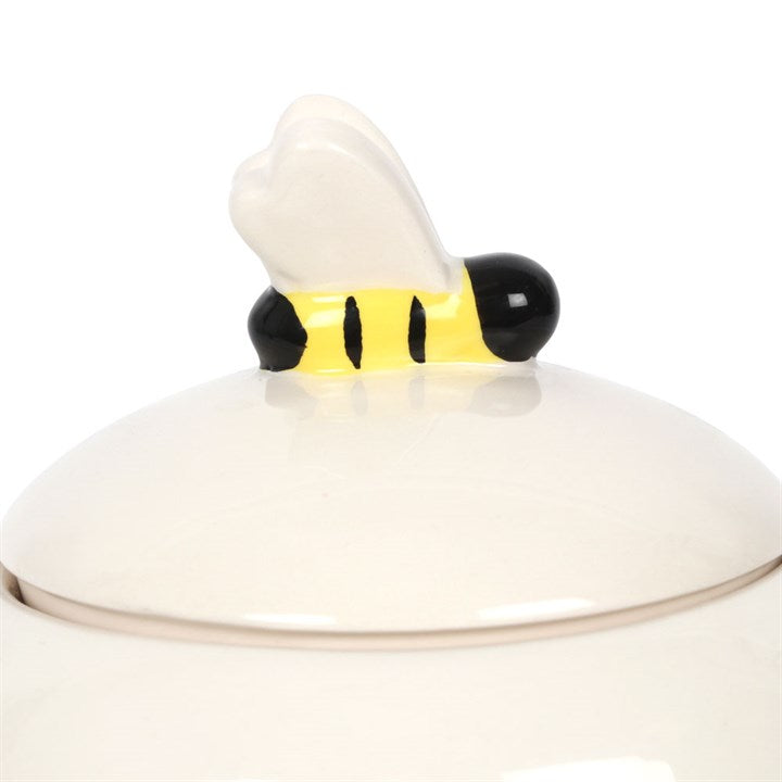 Bee Happy Ceramic Storage Jar - Penny Rose Home and Gifts