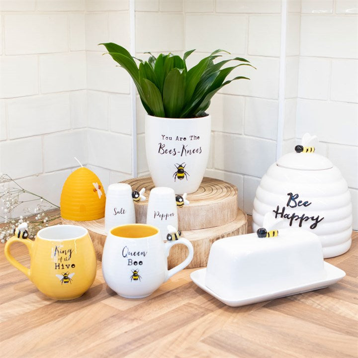 Bee Happy Ceramic Storage Jar - Penny Rose Home and Gifts