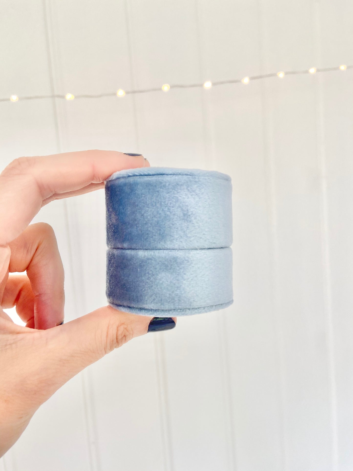 Personalised Blue Velvet Ring Box - Penny Rose Home and Gifts