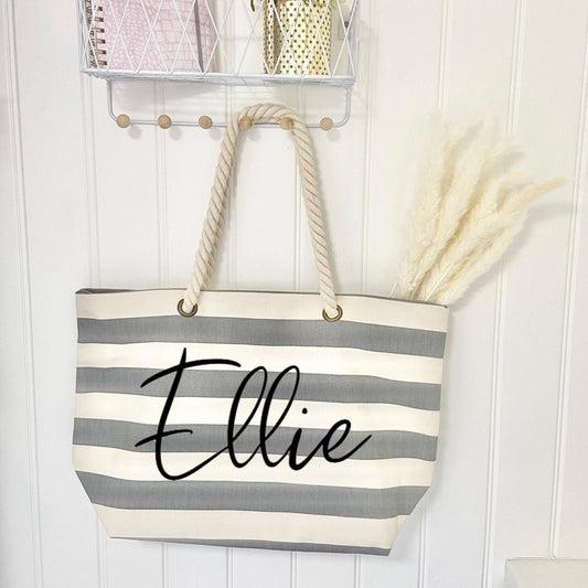 Personalised Striped Beach Bag - Penny Rose Home and Gifts