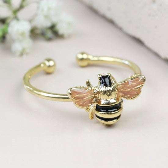 Rose gold bee on sale ring