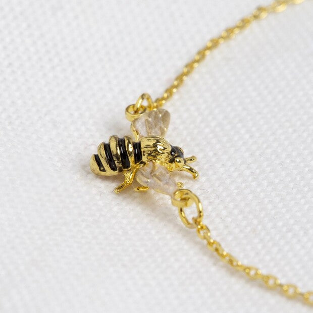 Gold Bee & Daisy Bracelet - Penny Rose Home and Gifts