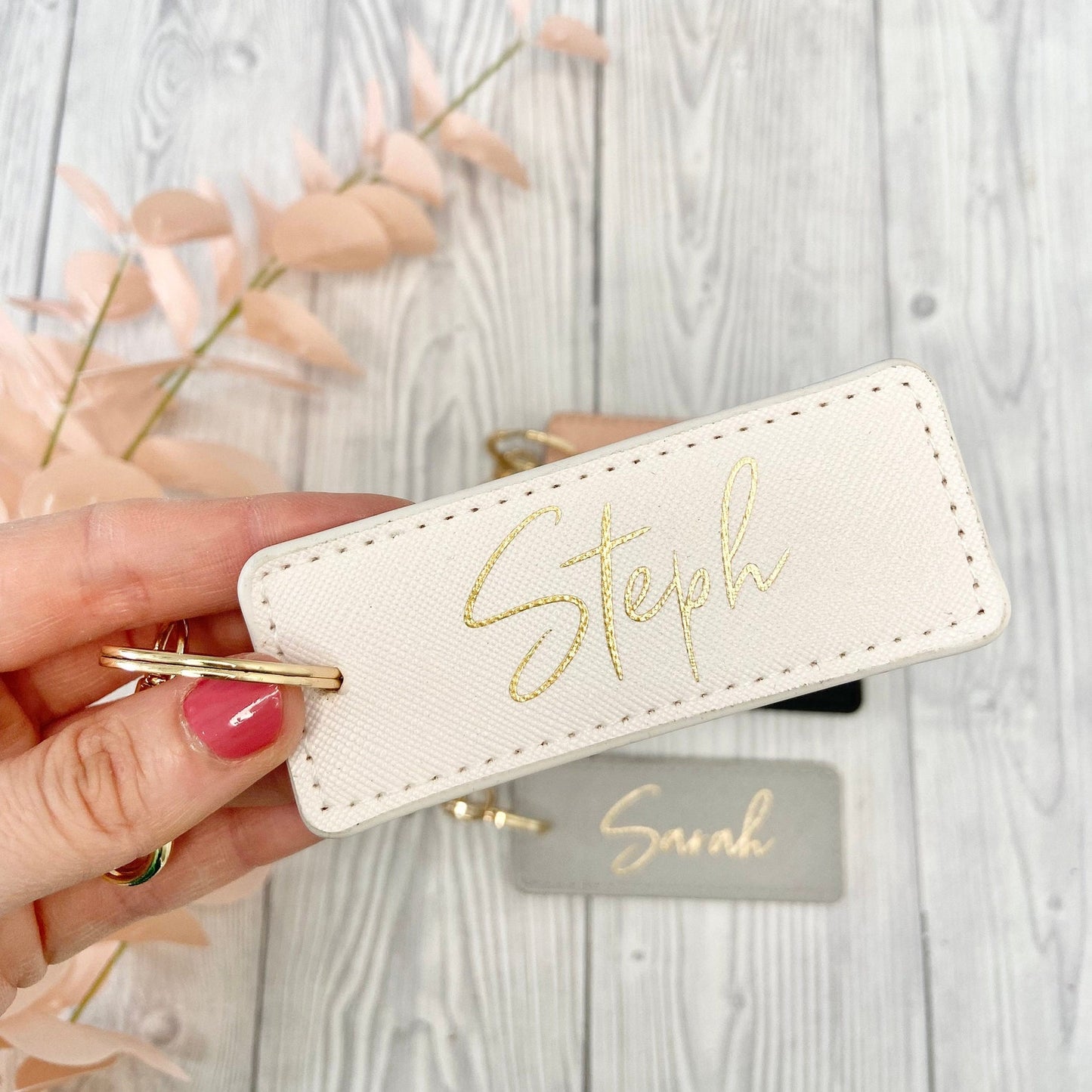 Personalised Faux Leather Keyring - Penny Rose Home and Gifts