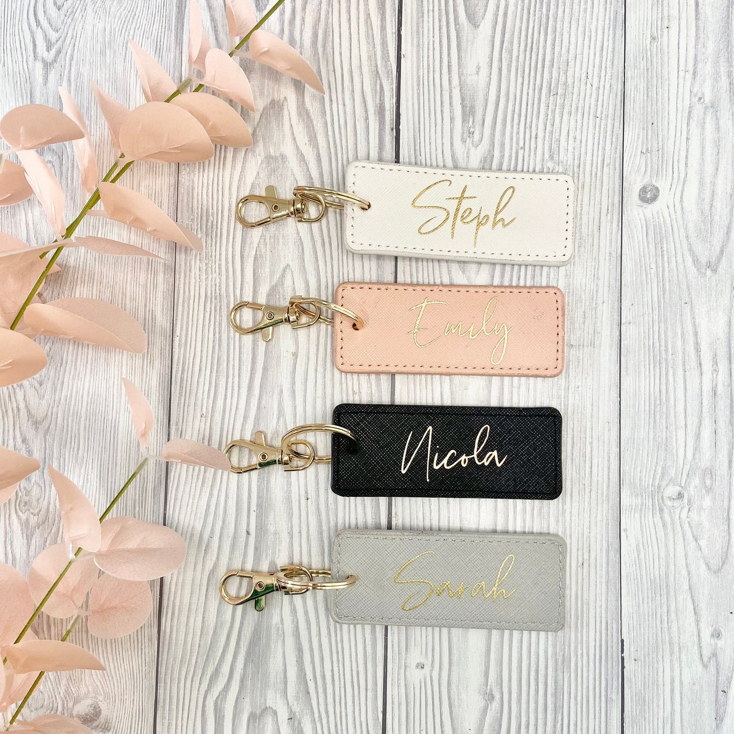 Personalised Faux Leather Keyring - Penny Rose Home and Gifts