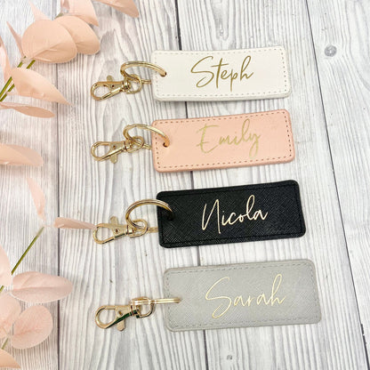 Personalised Faux Leather Keyring - Penny Rose Home and Gifts