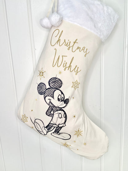 Disney Mickey Velveteen Christmas Stocking