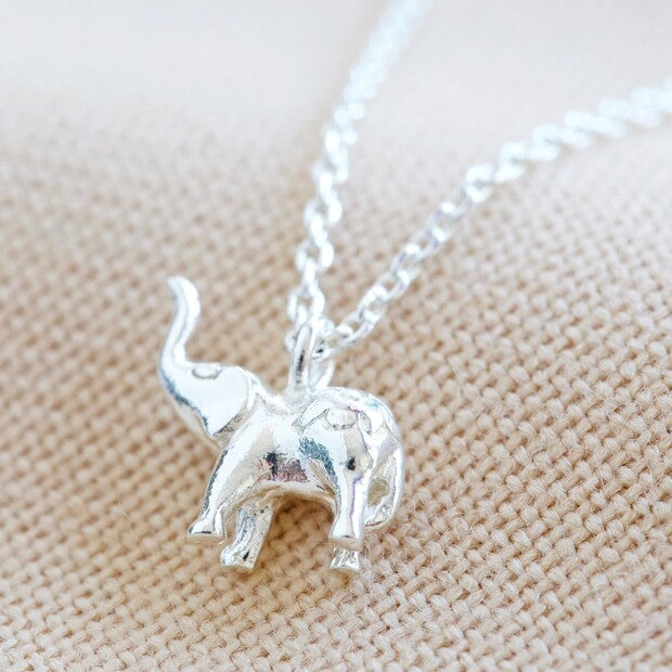 Dainty Elephant Necklace - Silver - Penny Rose Home and Gifts