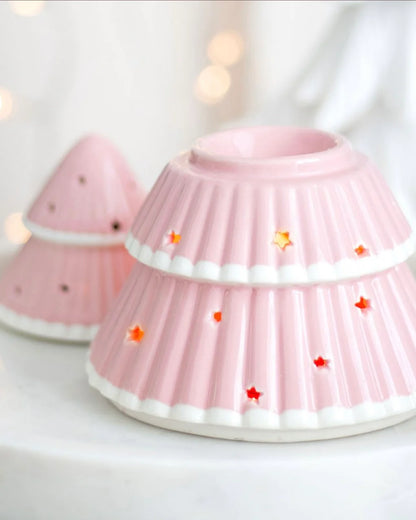 Pink Christmas Tree Wax Burner
