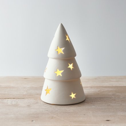 Medium Ceramic Star LED Tree