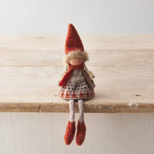 Autumn Orange Knitted Doll - Penny Rose Home and Gifts