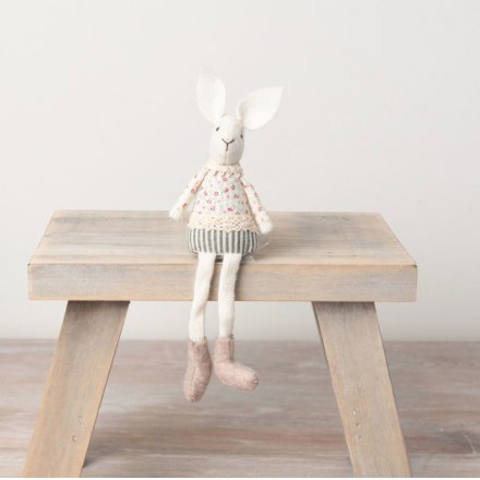 Pink Sitting Bunny Decoration