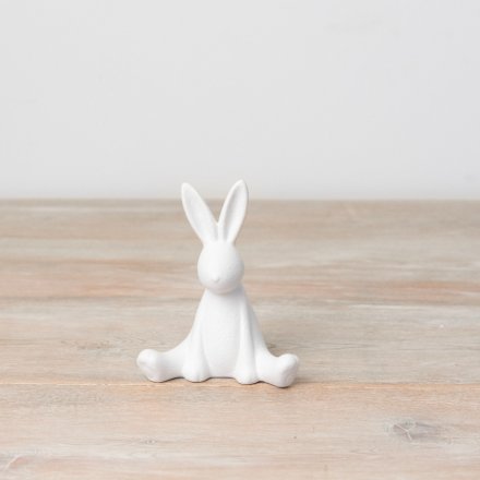 White Sitting Bunny Ornament