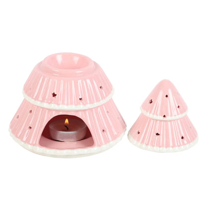 Pink Christmas Tree Wax Burner