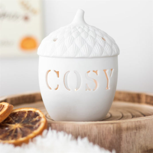 White Acorn Tealight Holder - Penny Rose Home and Gifts