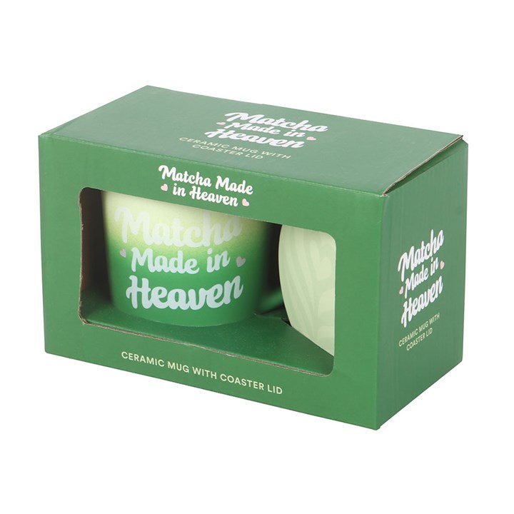 Matcha Made in Heaven Mug with Coaster Lid