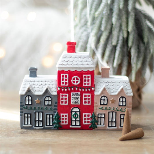 Christmas Village Incense Cone Burner.