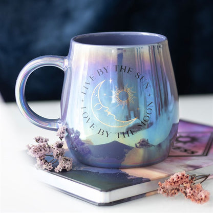 Live by the Sun Love by the Moon Iridescent Ceramic Mug