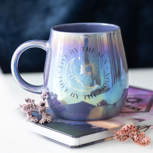 Live by the Sun Love by the Moon Iridescent Ceramic Mug