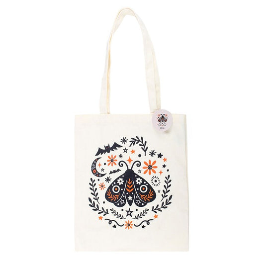 Folk Moth Tote Bag