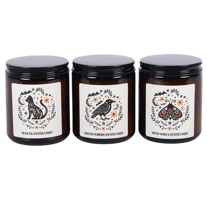 Set of 3 Frightful Folk Scented Candles