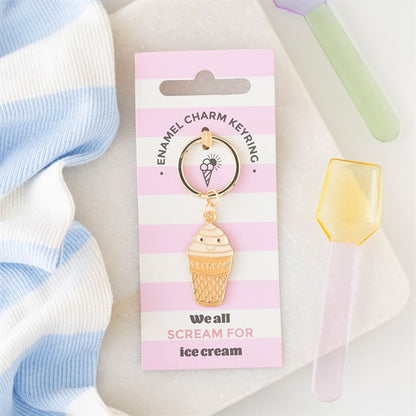 Ice Cream Cone Keyring