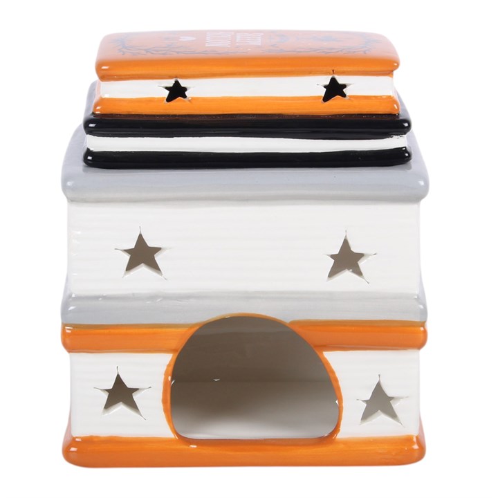 Haunted Library Book Stack Oil Burner and Wax Warmer