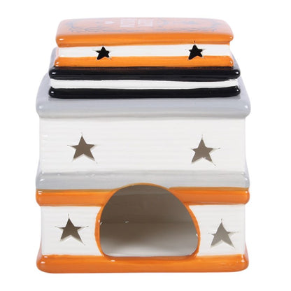 Haunted Library Book Stack Oil Burner and Wax Warmer
